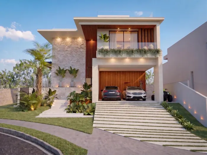 Projeto 3D de casa de alto padrão — Residencial 1