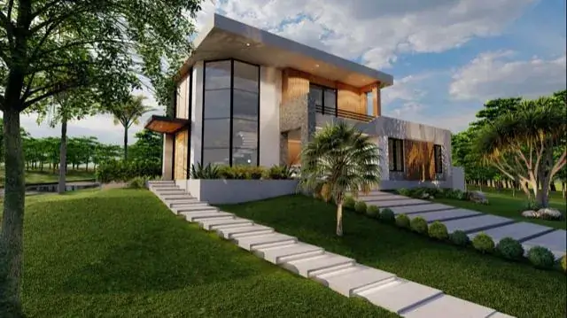 Projeto 3D de casa de alto padrão — Residencial 2