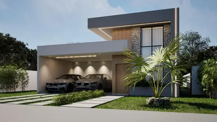 Projeto 3D de casa de alto padrão — Residencial 2