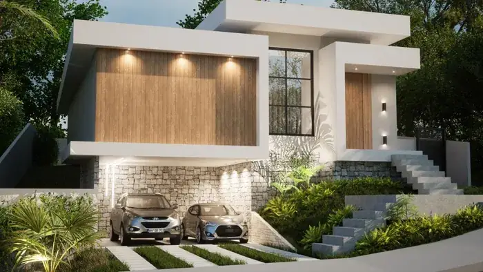 Projeto 3D de casa de alto padrão — Residencial 3