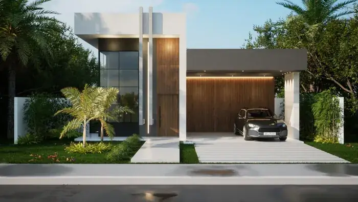 Projeto 3D de casa de alto padrão — Residencial 3