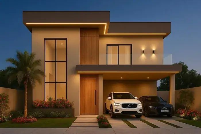 Projeto 3D de fachada — Residencial 3